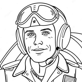 Halaman Mewarnai Pilot Angkatan Udara Di Kokpit 96878 35931