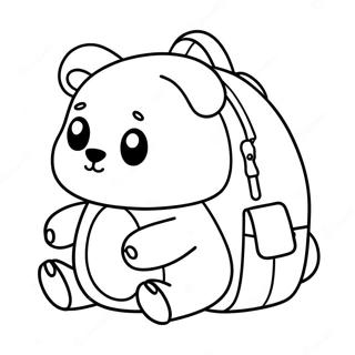 Halaman Mewarnai Ransel Hewan Lucu 96928 35967