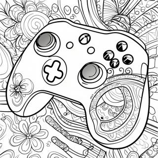 Halaman Mewarnai Kontroler Xbox Dengan Konsol Game 97212-36192