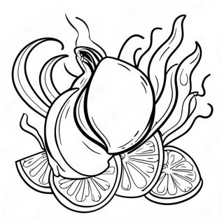 Halaman Mewarnai Takis Api Dan Jeruk Nipis 97237-36208