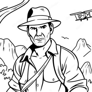 Halaman Mewarnai Indiana Jones Yang Tak Takut Menghadapi Bahaya 97392 36335