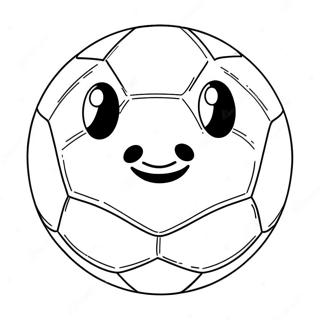 Halaman Mewarnai Bola Sepak Kartun Lucu 97596 36485
