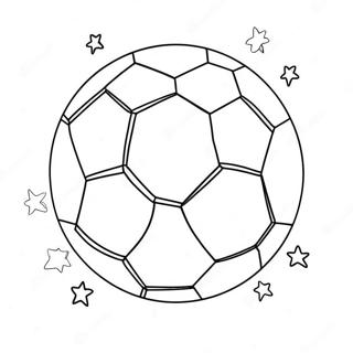 Halaman Mewarnai Bola Sepak Dikelilingi Bintang 97597 36492
