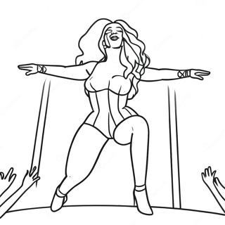 Halaman Mewarnai Beyonce Beraksi Di Panggung 97673-36544