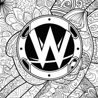 Halaman Mewarnai Logo Wwe Yang Berani 97700-36659