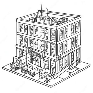 Halaman Mewarnai Stasiun Polisi Kota Lego 97728-36686