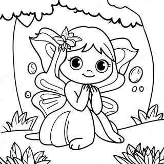 Halaman Mewarnai Peri Menawan Di Hutan 97751 36737