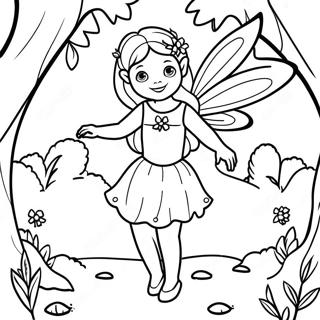 Halaman Mewarnai Peri Menawan Di Hutan 97751 36738