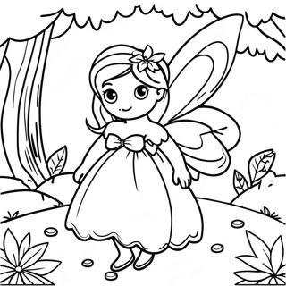 Halaman Mewarnai Peri Menawan Di Hutan 97751 36740