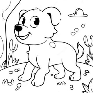 Halaman Mewarnai Anjing Liar Yang Ceria 97777-36759