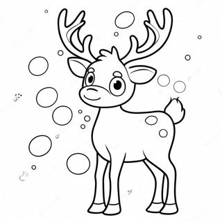 Halaman Mewarnai Rusa Kutub Anime Dengan Lampu Berwarna 97831-36809