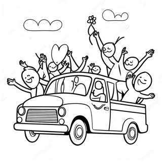 Halaman Mewarnai Parade Hari Mei Yang Ceria 98138-37043