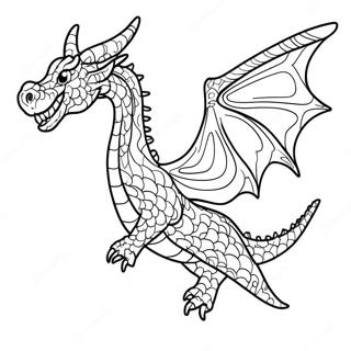 Halaman Mewarnai Naga Terperinci Dalam Penerbangan 98214 37102