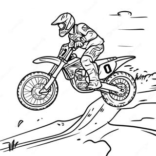 Halaman Mewarnai Trek Sepeda Motor Dirt Supercross Yang Petualangan 98422 37269