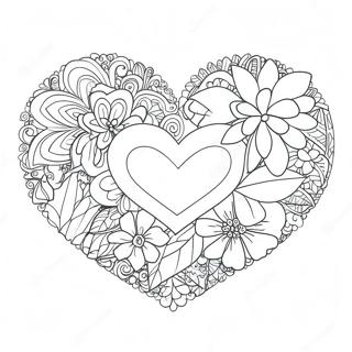 Halaman Mewarnai Hati Hari Valentine 98446-37282