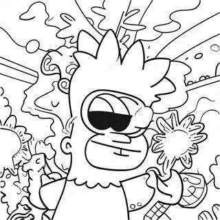 Halaman Mewarnai Bart Simpson Yang Trippy 98469-37296