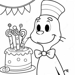 Selamat Ulang Tahun Dr Seuss Halaman Mewarnai