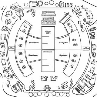 Halaman Mewarnai Bracket March Madness Yang Menyenangkan 98523-37341