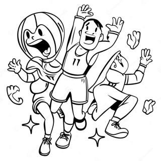 Halaman Mewarnai Pemain March Madness Yang Energik 98525-37349