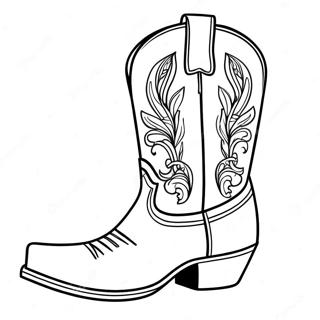 Halaman Mewarnai Sepatu Boots Koboi Barat 98574 37383