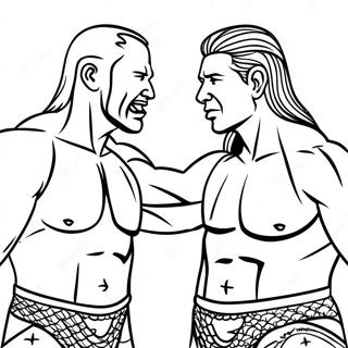 Halaman Mewarnai Pertandingan Kejuaraan Wwe 98677 37463