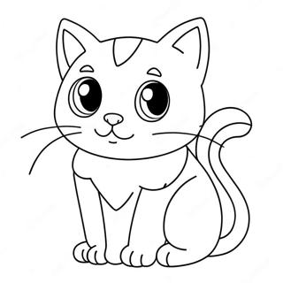 Halaman Mewarnai Kucing Chibi Lucu 98753-37519