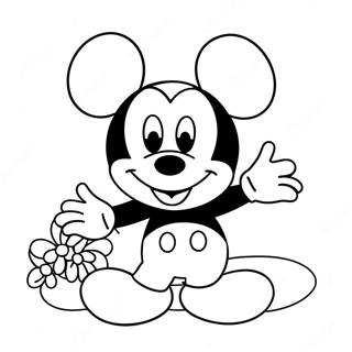 Ulang Tahun Mickey Mouse Halaman Mewarnai