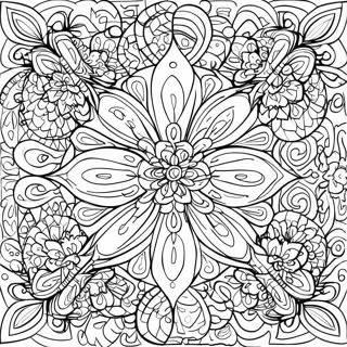 Halaman Mewarnai Bentuk Kaleidoskop Simetris 98806 37568