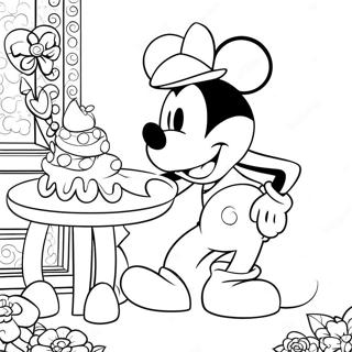 Mickey Mouse Hari Valentine Halaman Mewarnai