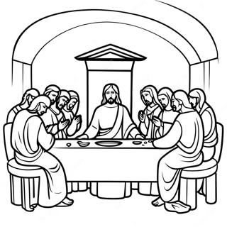 Halaman Mewarnai Perjamuan Terakhir Jumat Agung 99319-37968