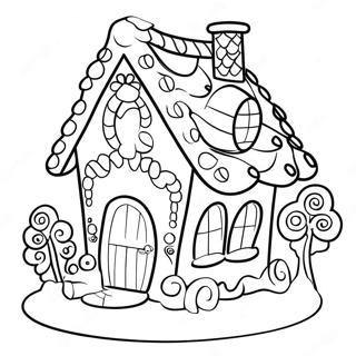 Halaman Mewarnai Rumah Jahe Menawan 99343-37981