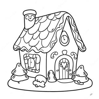 Halaman Mewarnai Rumah Jahe Menawan 99343-37982