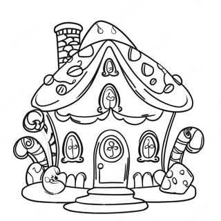 Halaman Mewarnai Rumah Jahe Menawan 99343-37983