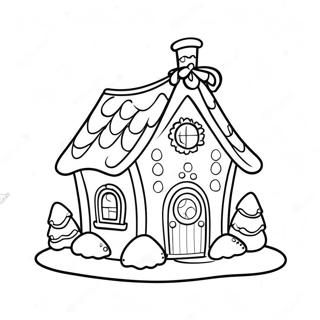 Halaman Mewarnai Rumah Jahe Menawan 99343-37984