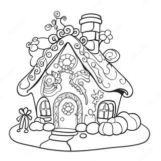 Halaman Mewarnai Rumah Jahe Fantastis 99344-37987