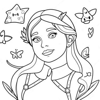 Halaman Mewarnai Mira Dengan Makhluk Ajaib 99421-38044