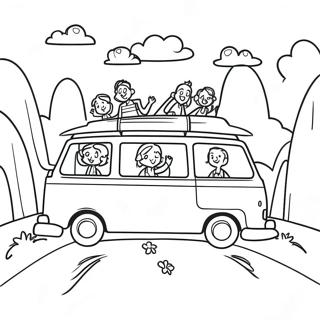 Halaman Mewarnai Perjalanan Jalan Keluarga Yang Menyenangkan 99471 38078