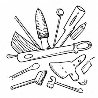 Halaman Mewarnai Alat Tangan Berwarna Warni 99600 38180