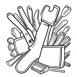 Halaman Mewarnai Alat Tangan Berwarna Warni 99600 38370
