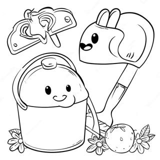 Halaman Mewarnai Alat Berkebun Yang Lucu 99602 38378