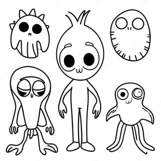 Halaman Mewarnai Makhluk Menyeramkan Tim Burton 99782 38523