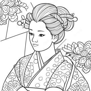 Halaman Mewarnai Giyu Dalam Kimono Tradisional 99963 38661